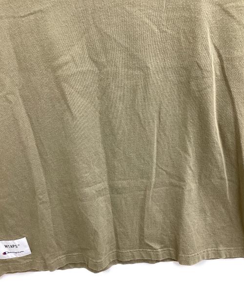 WTAPS（ダブルタップス）WTAPS (ダブルタップス) Champion (チャンピオン) ロゴ刺繍長袖Tシャツ / C8-T410 オリーブ サイズ:Ｌの古着・服飾アイテム
