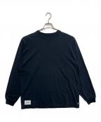 WTAPSダブルタップス）の古着「AII 03/LS/CTPL.SIGN  / バックロゴ刺繍ロングスリーブカットソー」｜ネイビー