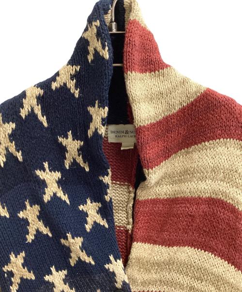 Denim & Supply Ralph Lauren（デニム＆サプライ ラルフローレン）Denim & Supply Ralph Lauren (デニム＆サプライ ラルフローレン) 星条旗ショールカラーカーディガン ベージュ サイズ:XSの古着・服飾アイテム