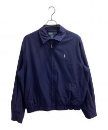POLO RALPH LAUREN（ポロ・ラルフローレン）の古着「ピーチスキンスイングトップ」｜ネイビー