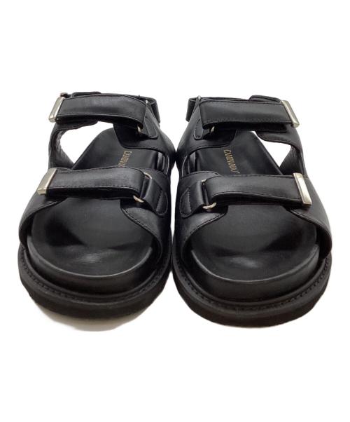 Caminando（カミナンド）Caminando (カミナンド) TOUCH-STRAP SANDALS　23093510006110 ブラック サイズ:38の古着・服飾アイテム