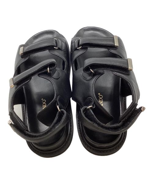 Caminando（カミナンド）Caminando (カミナンド) TOUCH-STRAP SANDALS　23093510006110 ブラック サイズ:38の古着・服飾アイテム