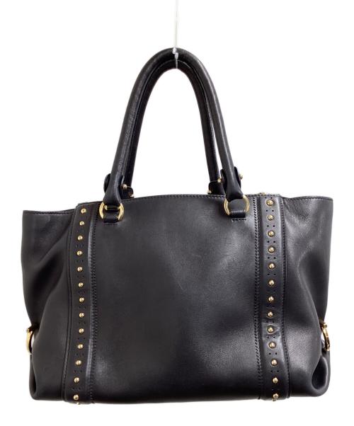 Salvatore Ferragamo（サルヴァトーレ フェラガモ）Salvatore Ferragamo  (サルヴァトーレ フェラガモ) Gancini tote bag / ガンチーニトートバッグ ネイビーの古着・服飾アイテム