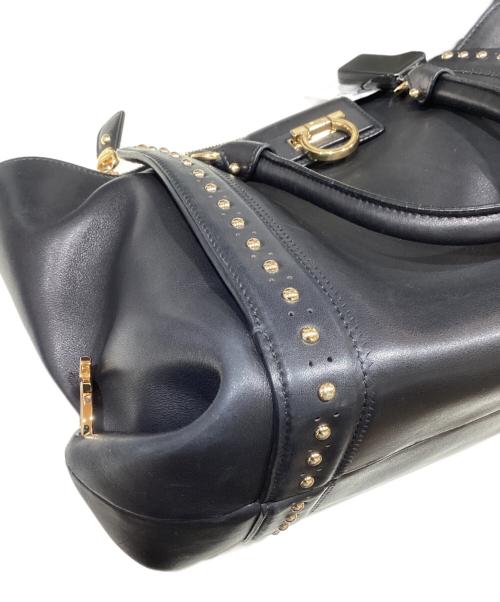 Salvatore Ferragamo（サルヴァトーレ フェラガモ）Salvatore Ferragamo  (サルヴァトーレ フェラガモ) Gancini tote bag / ガンチーニトートバッグ ネイビーの古着・服飾アイテム