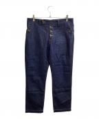 JUNYA WATANABE MANジュンヤワタナベマン）の古着「リネン混ボタンフライパンツ / WK-P029 / AD2012 / 13SS」｜インディゴ