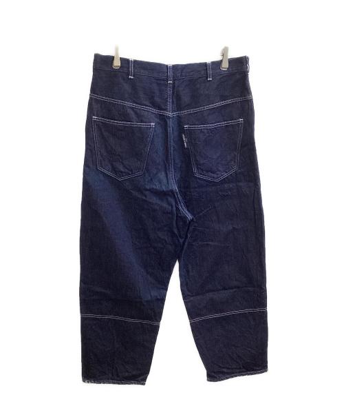 COMME des GARCONS HOMME（コムデギャルソン オム）COMME des GARCONS HOMME (コムデギャルソン オム) 綿麻デニム製品洗ワイドテーパードパンツ / HM-P024 / AD2023 / 24SS インディゴ サイズ:Lの古着・服飾アイテム