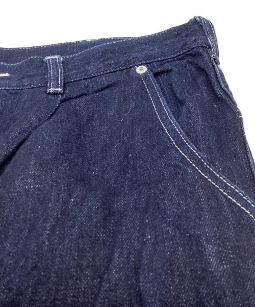 COMME des GARCONS HOMME（コムデギャルソン オム）COMME des GARCONS HOMME (コムデギャルソン オム) 綿麻デニム製品洗ワイドテーパードパンツ / HM-P024 / AD2023 / 24SS インディゴ サイズ:Lの古着・服飾アイテム