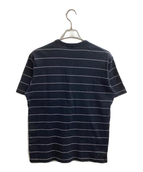 COMME des GARCONS HOMME（コムデギャルソン オム）COMME des GARCONS HOMME (コムデギャルソン オム) 生地切替ストライプTシャツ / HC-T008 / AD2018 ホワイト×ブラック サイズ:Lの古着・服飾アイテム