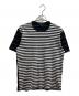 COMME des GARCONS HOMME（コムデギャルソン オム）の古着「生地切替ストライプTシャツ / HC-T008 / AD2018」｜ホワイト×ブラック