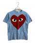 PLAY COMME des GARCONS（プレイコムデギャルソン）の古着「Bright Heart Logo T-Shirt AZ-T274 AD2019/8」｜スカイブルー