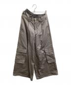 loileロワル）の古着「Switching pants / ダブルウエストカーゴパンツ」｜グレー