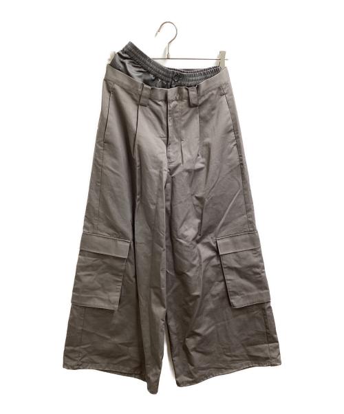 loile（ロワル）LOILE　　 (ロワル) Switching pants / ダブルウエストカーゴパンツ グレー サイズ:02の古着・服飾アイテム