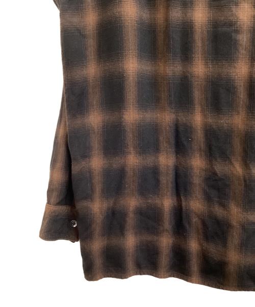 COMOLI（コモリ）COMOLI (コモリ) レーヨンオープンカラーシャツ　Z01-02005　24SS ブラウン×ブラック サイズ:2の古着・服飾アイテム