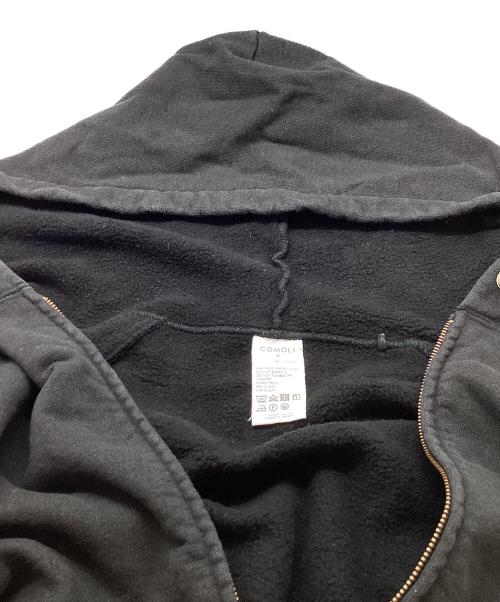 COMOLI（コモリ）COMOLI (コモリ) コットン裏毛ジップパーカ- ブラック サイズ:4の古着・服飾アイテム