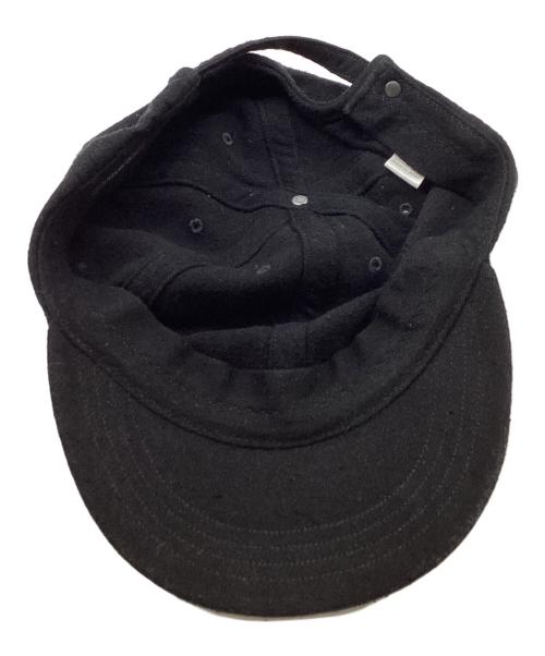COMOLI（コモリ）COMOLI (コモリ) シルクネップキャップ　/　Z01-07003 ブラックの古着・服飾アイテム