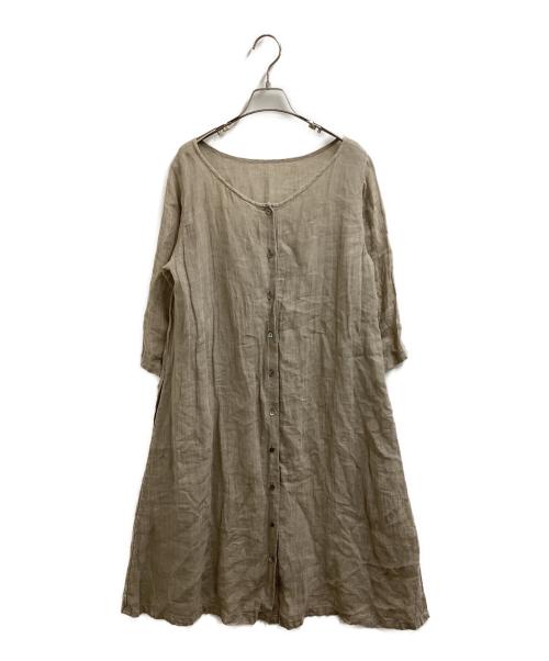 nest Robe（ネストローブ）nest Robe (ネストローブ) リネンワンピース / 	01141-1119 ベージュ サイズ:FREEの古着・服飾アイテム