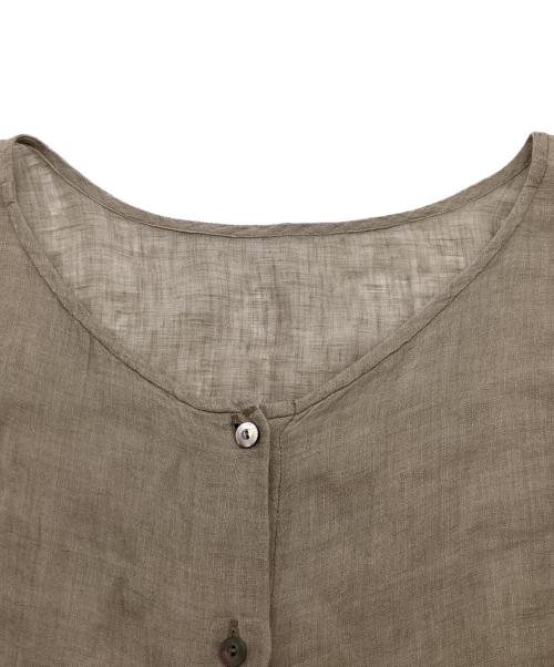 nest Robe（ネストローブ）nest Robe (ネストローブ) リネンワンピース / 	01141-1119 ベージュ サイズ:FREEの古着・服飾アイテム