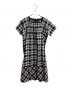 tricot COMME des GARCONS（トリココムデギャルソン）の古着「スクエアカラーチェックワンピース / TA-O005」｜ブラック