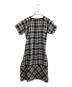 tricot COMME des GARCONS (トリココムデギャルソン) スクエアカラーチェックワンピース / TA-O005 ブラック サイズ:S：15000円