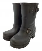 HUNTERハンター）の古着「Original Rubber Biker Rain Boots / WFS1042RMA」｜ブラック