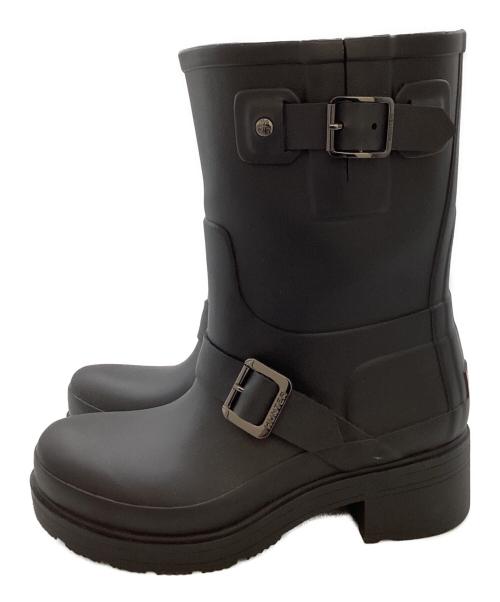 HUNTER（ハンター）HUNTER (ハンター) Original Rubber Biker Rain Boots / WFS1042RMA ブラック サイズ:US5の古着・服飾アイテム