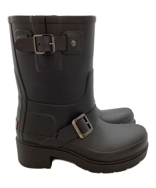 HUNTER（ハンター）HUNTER (ハンター) Original Rubber Biker Rain Boots / WFS1042RMA ブラック サイズ:US5の古着・服飾アイテム