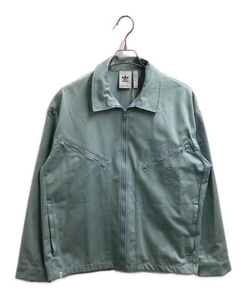 adidas（アディダス）adidas (アディダス) アディカラー トレフォイル ツイル ブルゾン スカイブルー サイズ:XOの古着・服飾アイテム
