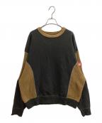 C.Eシーイー）の古着「WIDE RIB CUT CREW NECK / クルーネックスウェット」｜グレー×ブラウン