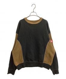C.E（シーイー）の古着「WIDE RIB CUT CREW NECK / クルーネックスウェット」｜グレー×ブラウン