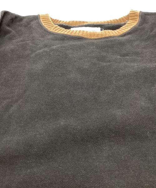 C.E（シーイー）C.E (シーイー) WIDE RIB CUT CREW NECK / クルーネックスウェット グレー×ブラウン サイズ:Lの古着・服飾アイテム