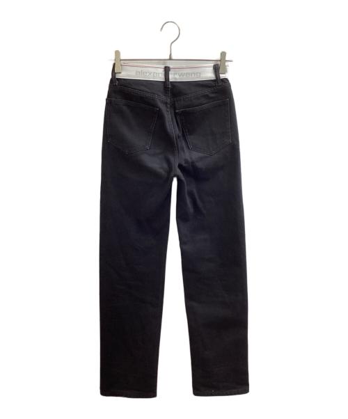 ALEXANDER WANG（アレキサンダー・ワン）ALEXANDER WANG (アレキサンダー・ワン) LOGO WAISTBAND JEANS　/　	4DS1234392 ブラック サイズ:23の古着・服飾アイテム