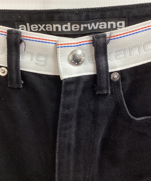 ALEXANDER WANG（アレキサンダー・ワン）ALEXANDER WANG (アレキサンダー・ワン) LOGO WAISTBAND JEANS　/　	4DS1234392 ブラック サイズ:23の古着・服飾アイテム