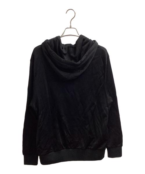 ALEXANDER McQUEEN（アレキサンダーマックイーン）ALEXANDER McQUEEN (アレキサンダーマックイーン) プリントフーディー　/　QTZ45 ブラック サイズ:Mの古着・服飾アイテム