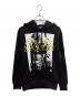 ALEXANDER McQUEEN（アレキサンダーマックイーン）の古着「プリントフーディー　/　QTZ45」｜ブラック
