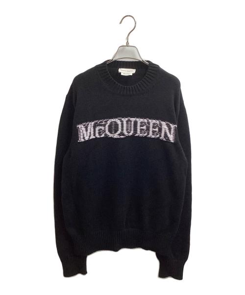 ALEXANDER McQUEEN（アレキサンダーマックイーン）ALEXANDER McQUEEN (アレキサンダーマックイーン) ロゴセーター ブラック サイズ:Mの古着・服飾アイテム