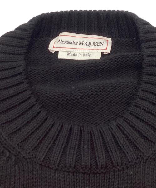 ALEXANDER McQUEEN（アレキサンダーマックイーン）ALEXANDER McQUEEN (アレキサンダーマックイーン) ロゴセーター ブラック サイズ:Mの古着・服飾アイテム