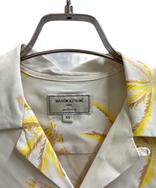 maison kitsune（メゾンキツネ）MAISON KITSUNE (メゾンキツネ) アロハシャツ / KMH30500 / USA製 アイボリー サイズ:XSの古着・服飾アイテム