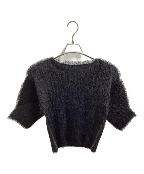 PLEATS PLEASE（プリーツプリーズ）PLEATS PLEASE (プリーツプリーズ) フリンジカットソー / PP14-JK782 ブラック サイズ:3の古着・服飾アイテム