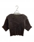 PLEATS PLEASEプリーツプリーズ）の古着「フリンジカットソー / PP14-JK782」｜ブラウン