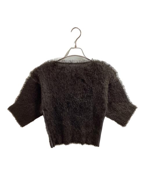 PLEATS PLEASE（プリーツプリーズ）PLEATS PLEASE (プリーツプリーズ) フリンジカットソー / PP14-JK782 ブラウン サイズ:3の古着・服飾アイテム