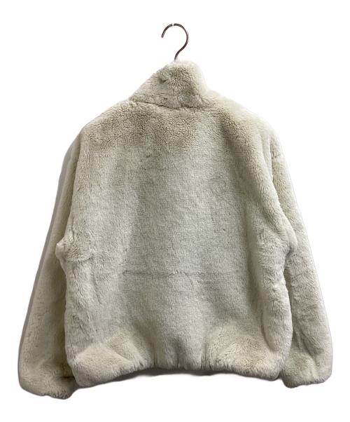 NIKE（ナイキ）NIKE (ナイキ) エコファー ビッグスウッシュ フリースジャケット アイボリー サイズ:Sの古着・服飾アイテム