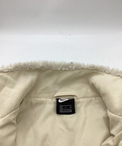 NIKE（ナイキ）NIKE (ナイキ) エコファー ビッグスウッシュ フリースジャケット アイボリー サイズ:Sの古着・服飾アイテム