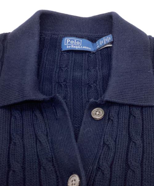 POLO RALPH LAUREN（ポロ・ラルフローレン）POLO RALPH LAUREN (ポロ・ラルフローレン) ケーブルニットカーディガン ネイビー サイズ:Sの古着・服飾アイテム