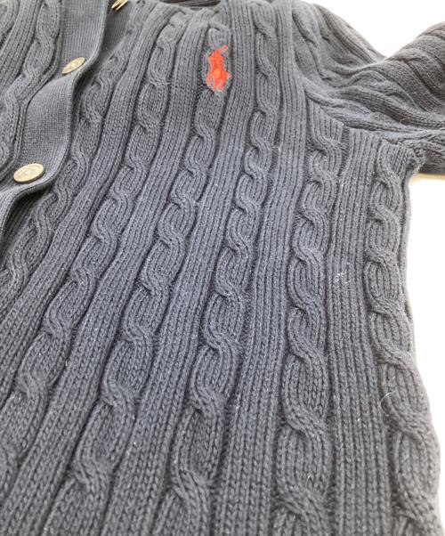POLO RALPH LAUREN（ポロ・ラルフローレン）POLO RALPH LAUREN (ポロ・ラルフローレン) ケーブルニットカーディガン ネイビー サイズ:Sの古着・服飾アイテム