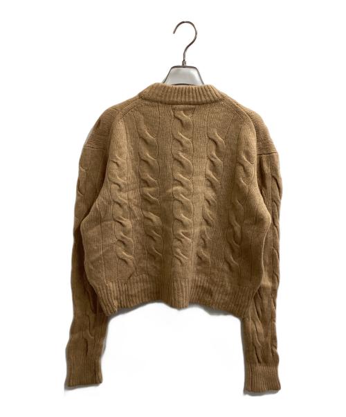 POLO RALPH LAUREN（ポロ・ラルフローレン）POLO RALPH LAUREN (ポロ・ラルフローレン) カシミヤブレンドケーブルニット ブラウン サイズ:Sの古着・服飾アイテム