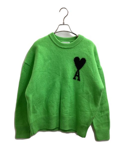 AMI Alexandre Mattiussi（アミアレクサンドルマテュッシ）AMI Alexandre Mattiussi (アミアレクサンドルマテュッシ) ADC CREWNECK SWEATER グリーン サイズ:Lの古着・服飾アイテム
