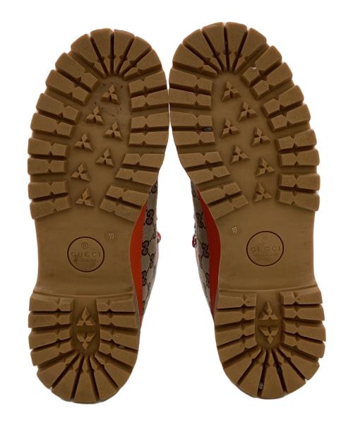 GUCCI（グッチ）GUCCI (グッチ) THE NORTH FACE (ザ ノース フェイス) GGキャンバストレッキングブーツ / 679914 オレンジ サイズ:10の古着・服飾アイテム