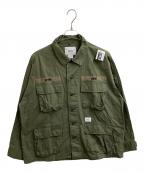 WTAPS×NEIGHBORHOODダブルタップス×ネイバーフッド）の古着「Jungle LS Shirt　/　192WVNHD-SHM02S」｜オリーブ