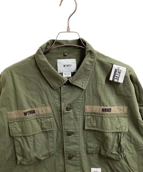 WTAPS（ダブルタップス）WTAPS (ダブルタップス) NEIGHBORHOOD (ネイバーフッド) Jungle LS Shirt　/　192WVNHD-SHM02S オリーブ サイズ:02の古着・服飾アイテム