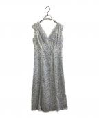 HER LIP TOハーリップトゥ）の古着「Lace Trimmed Floral Dress　1222305063」｜ブルー